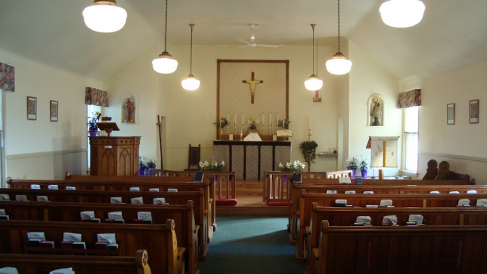 Inside the church